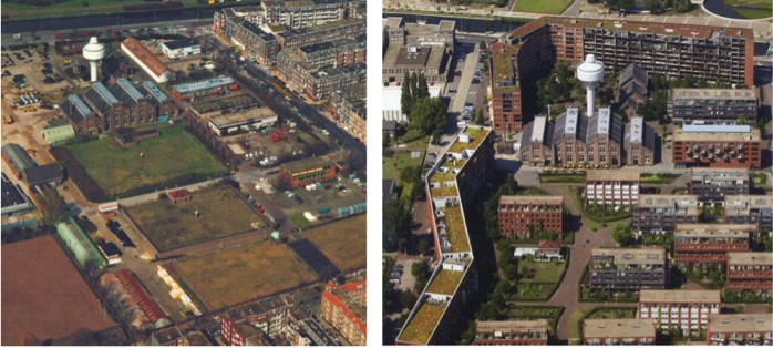 GWL Terrain site before and after development (Source: GWL Terrein Fact Sheet)